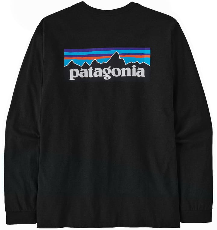 Patagonia Men's Longsleeve P-6 Logo Responsibili-Tee Black Patagonia