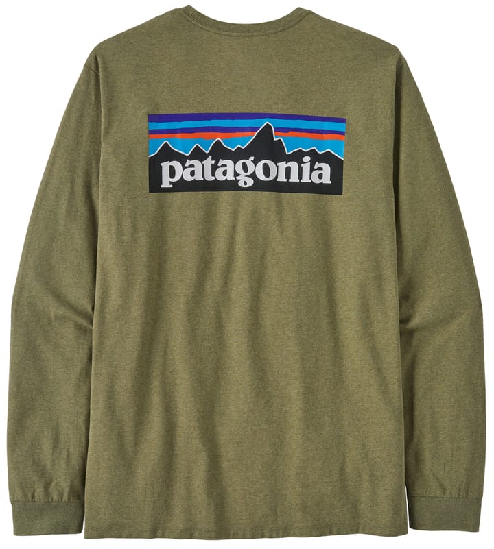 Patagonia Men's Longsleeve P-6 Logo Responsibili-Tee Buckhorn Green Patagonia