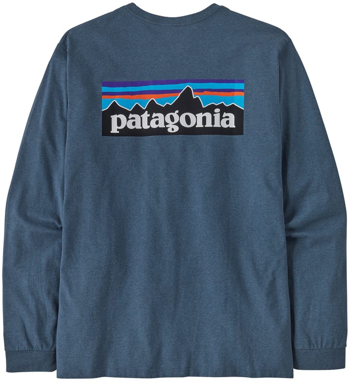 Patagonia Men's Longsleeve P-6 Logo Responsibili-Tee Utility Blue Patagonia