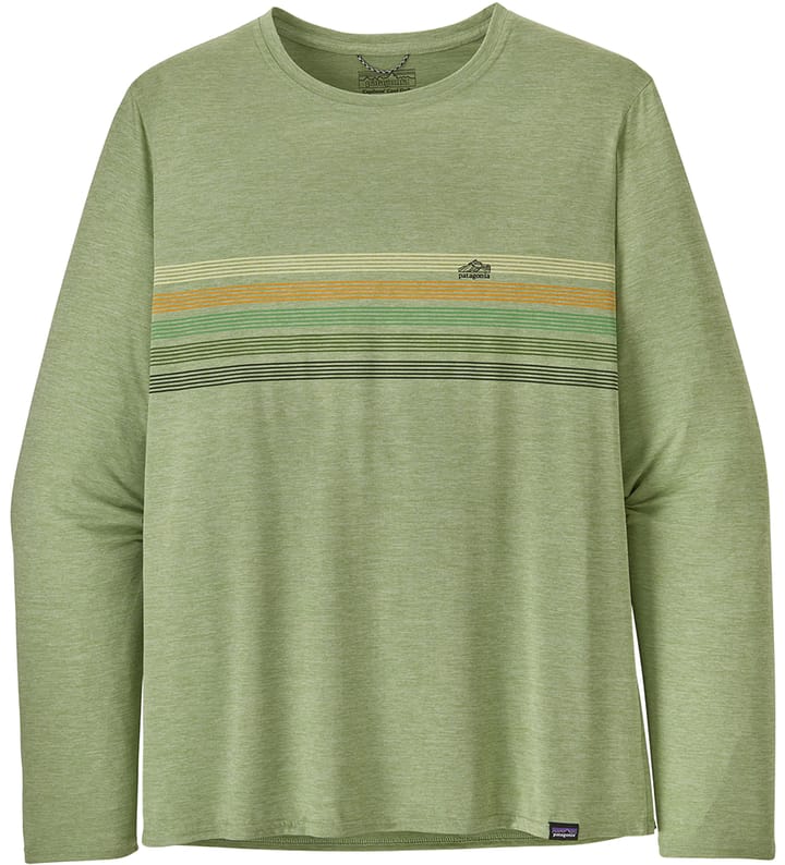 Patagonia M's L/S Cap Cool Daily Graphic Shirt Line Logo Ridge Stripe: Salvia Green X-Dye Patagonia