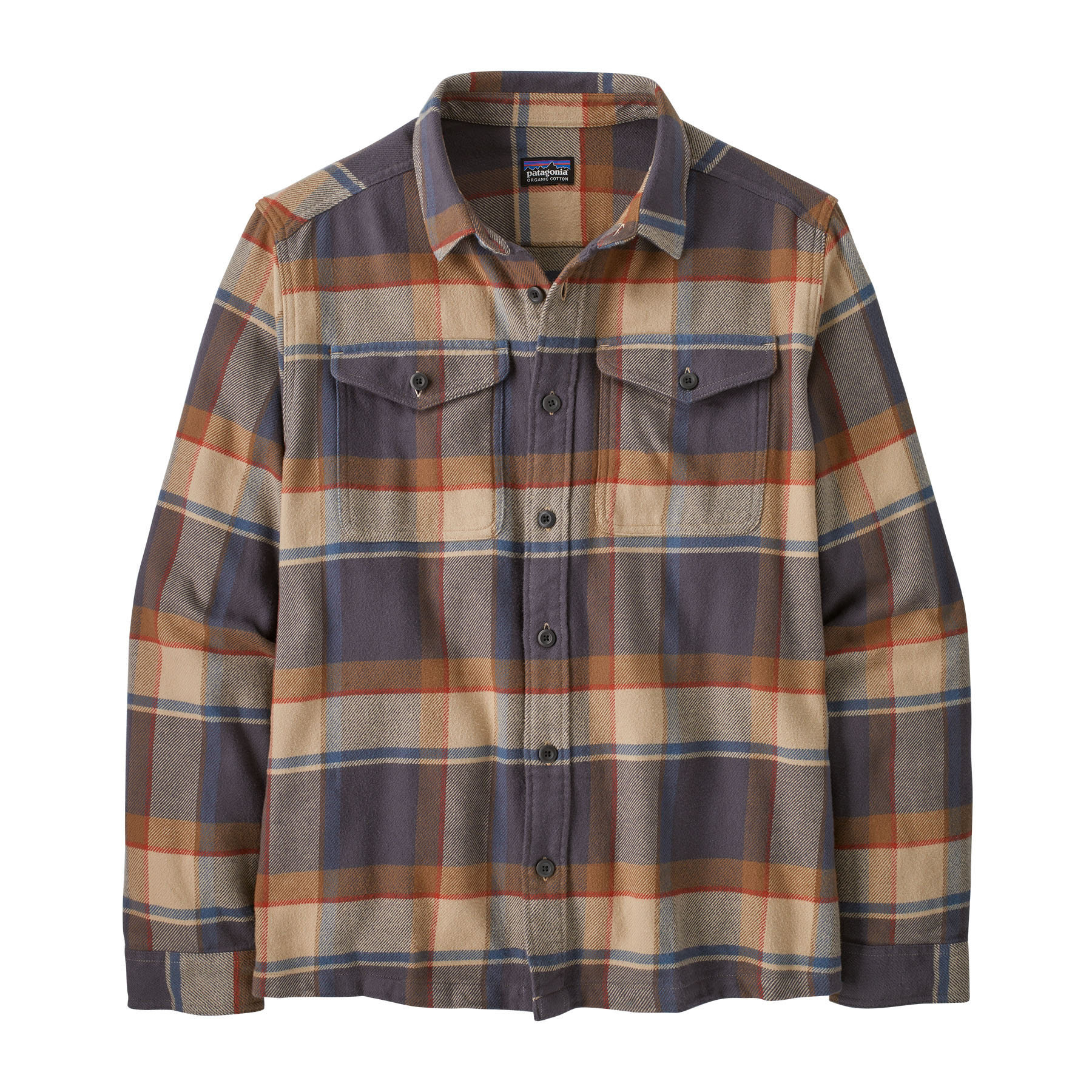 Patagonia Men’s Fjord Flannel Shirt Sunrise Ridge/Forge Grey