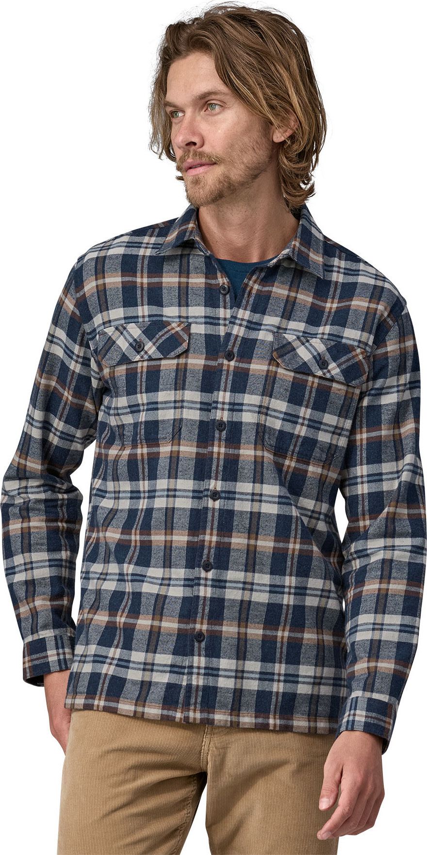 Patagonia Organic Cotton MW Long-Sleeve Fjord Flannel Shirt - Men's Lagom Blue, S