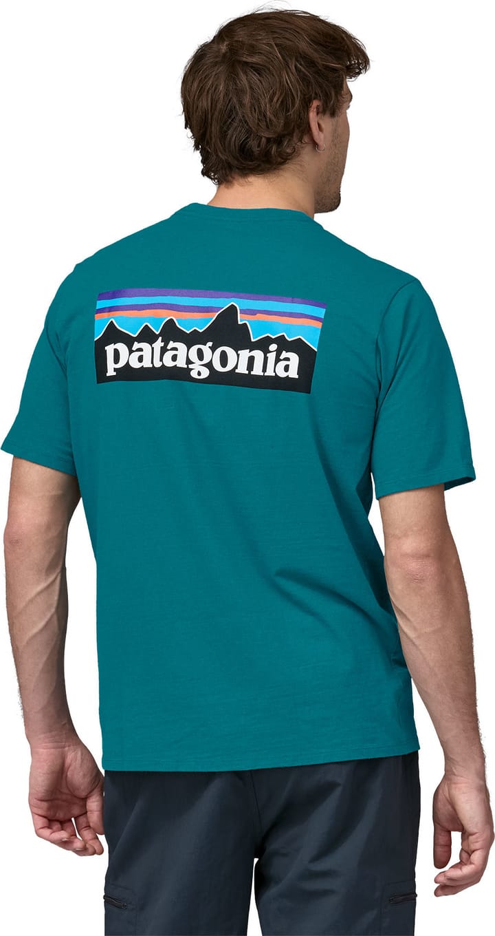 Patagonia Men's P-6 Logo Responsibili-Tee Belay Blue Patagonia