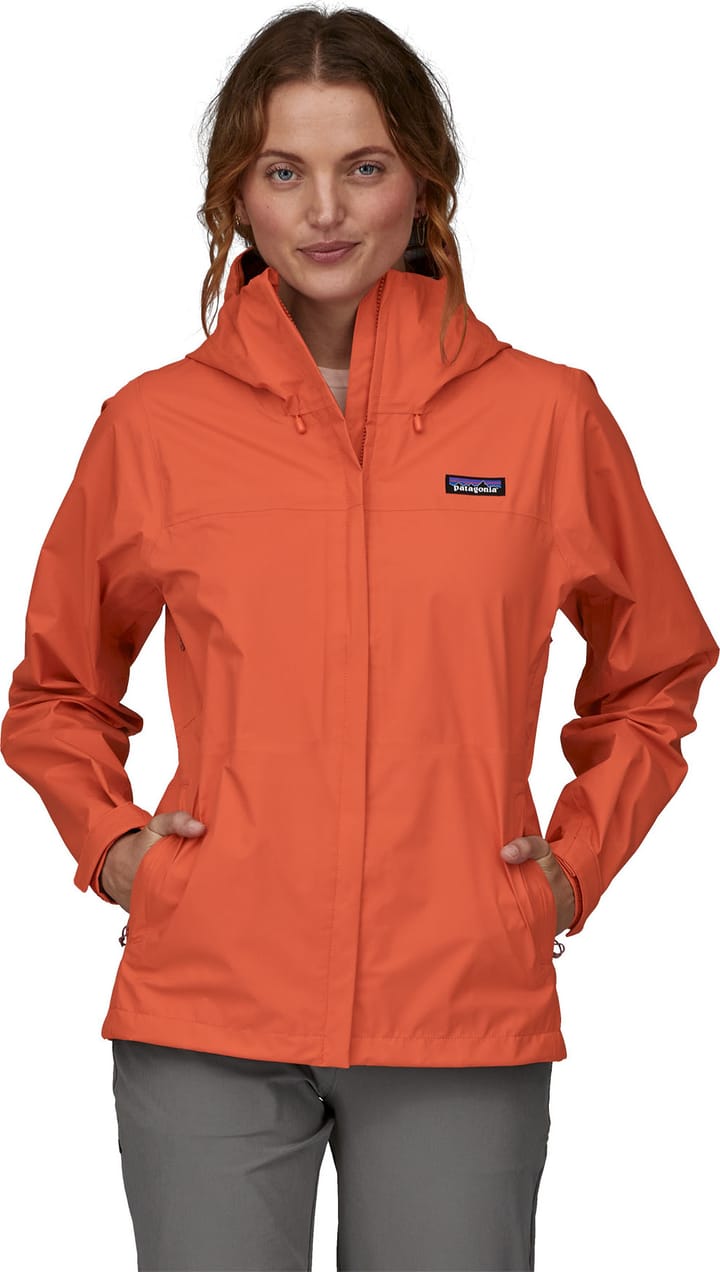 Patagonia H2NO deals Hooded Zipper Coral Rain Coat Jacket Womens Medium