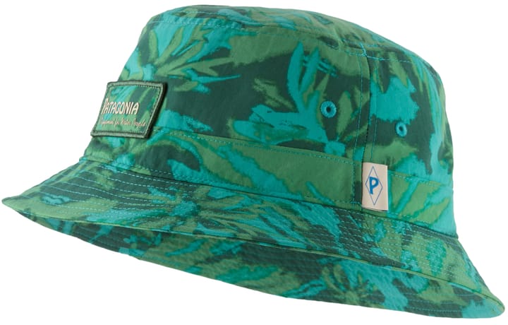 Patagonia Wavefarer Bucket Hat Water People Banner: Cliffs And Waves Conifer Green Patagonia