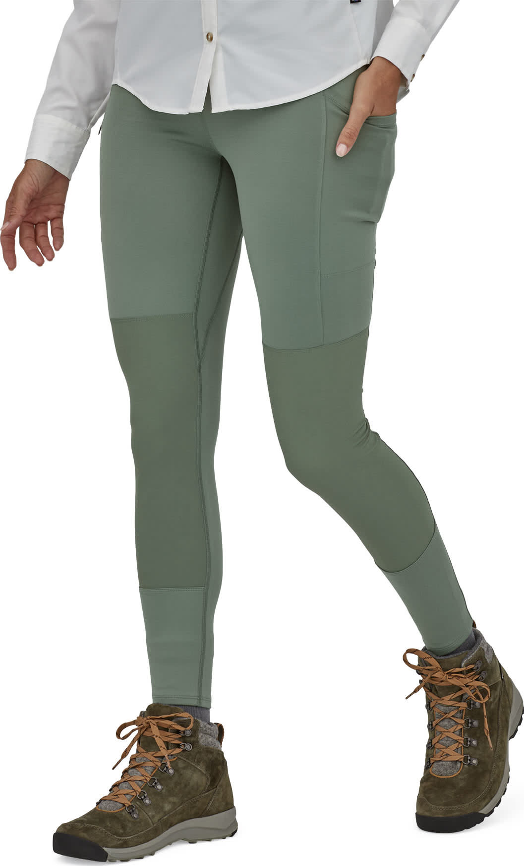 patagonia 7/8 outdoor tights PACK OUT HIKE in olive