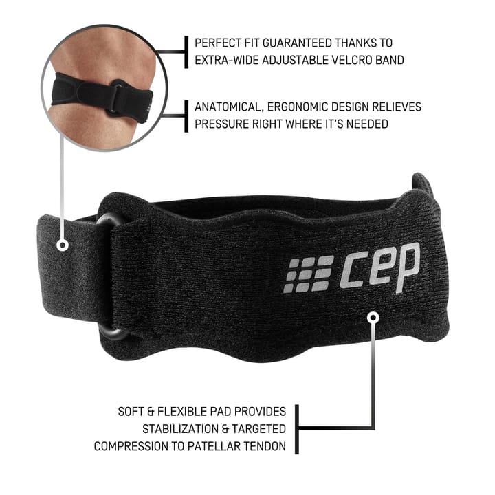 CEP Cep Mid Support, Patella Strap, Unx Black CEP