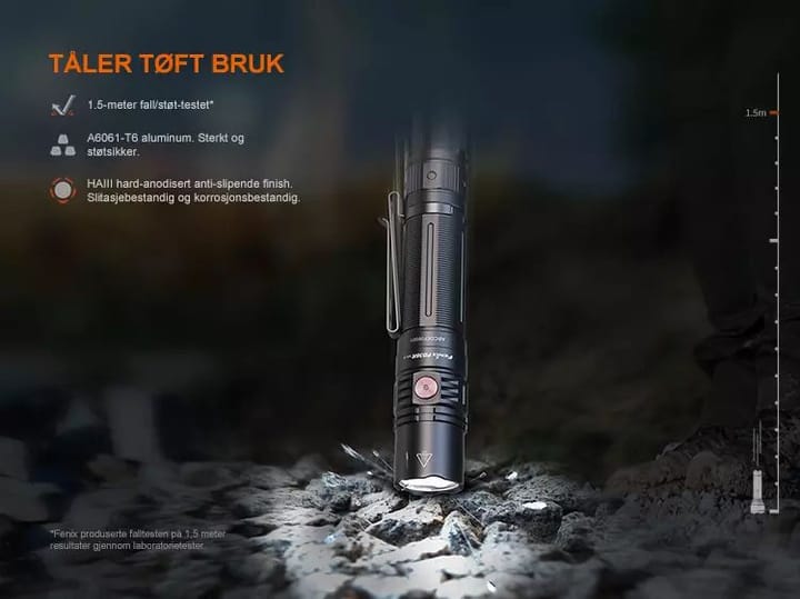 Fenix Fenix Pd36r V2 Led Lykt 1700lm Kompakt Og Oppladbar Taktisk Lommelykt Fenix