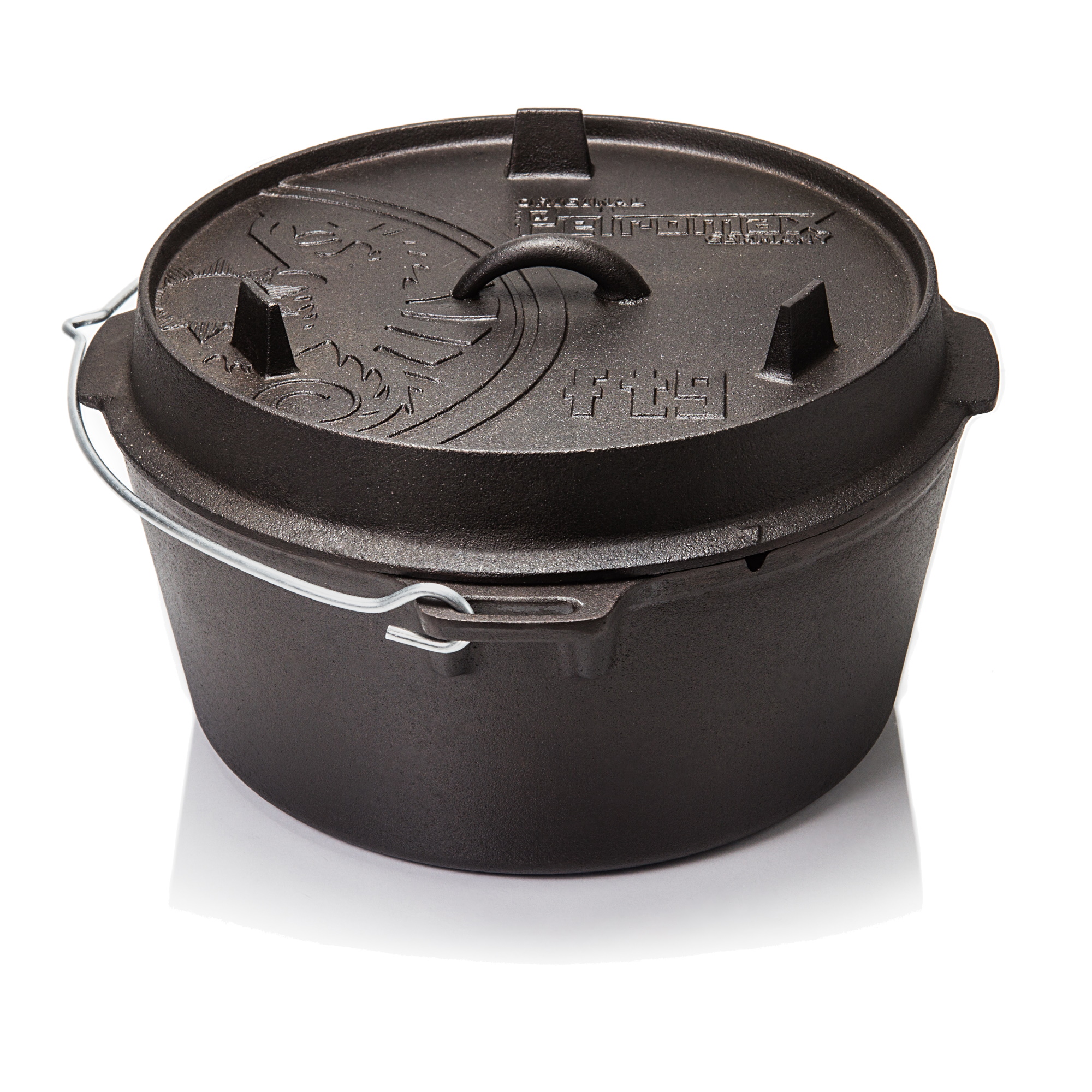 Petromax Dutch Oven FT9 With A Plane Bottom Surface Black