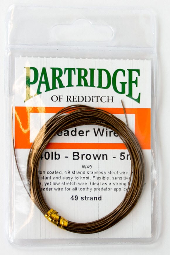 Partridge Partridge Knottable Leader Wire 20lb Brown Partridge