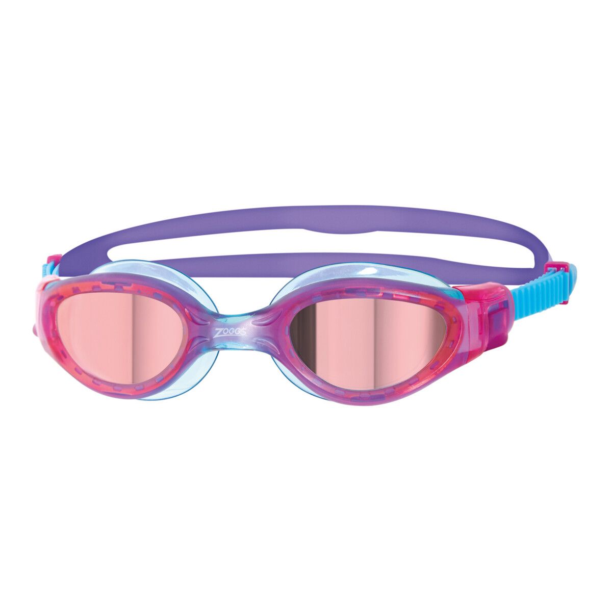 Zoggs Juniors' Phantom Elite Mirror Goggle Pink/Purple/Mirror