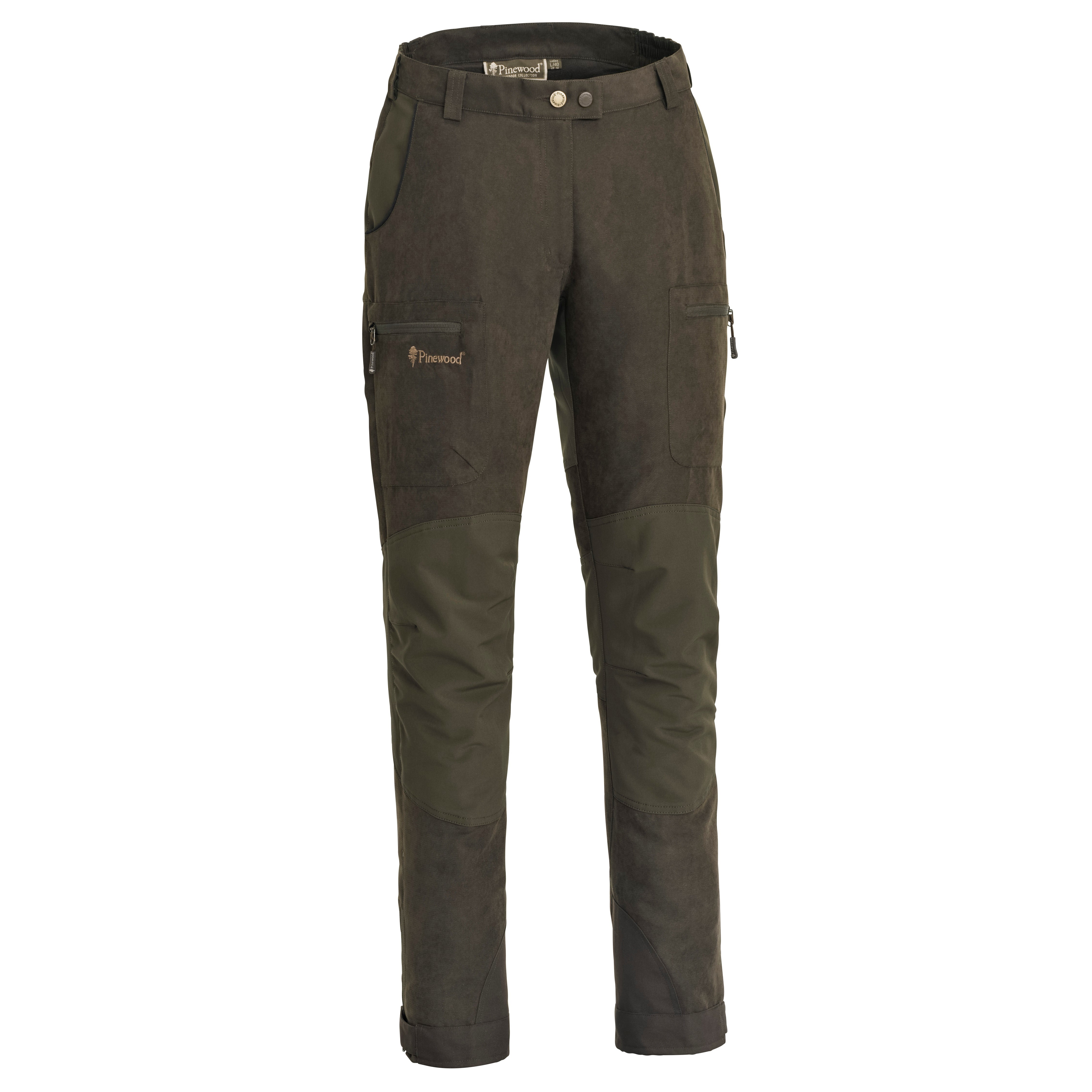 Pinewood Women’s Caribou Hunting Trousers (2018) Suede Brown/Dark Olive