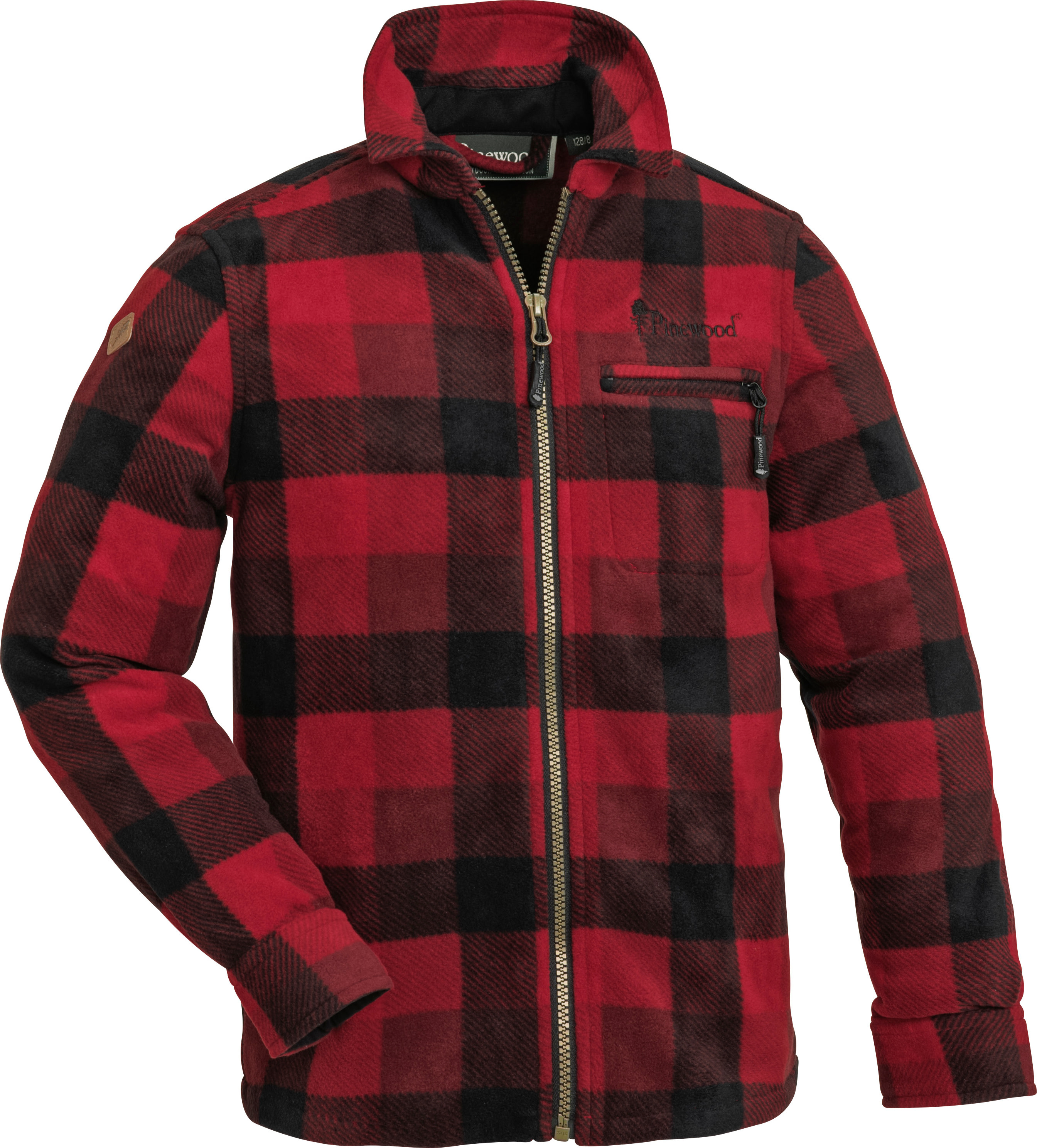 Pinewood Kids’ Canada Fleece Shirt Red/Black