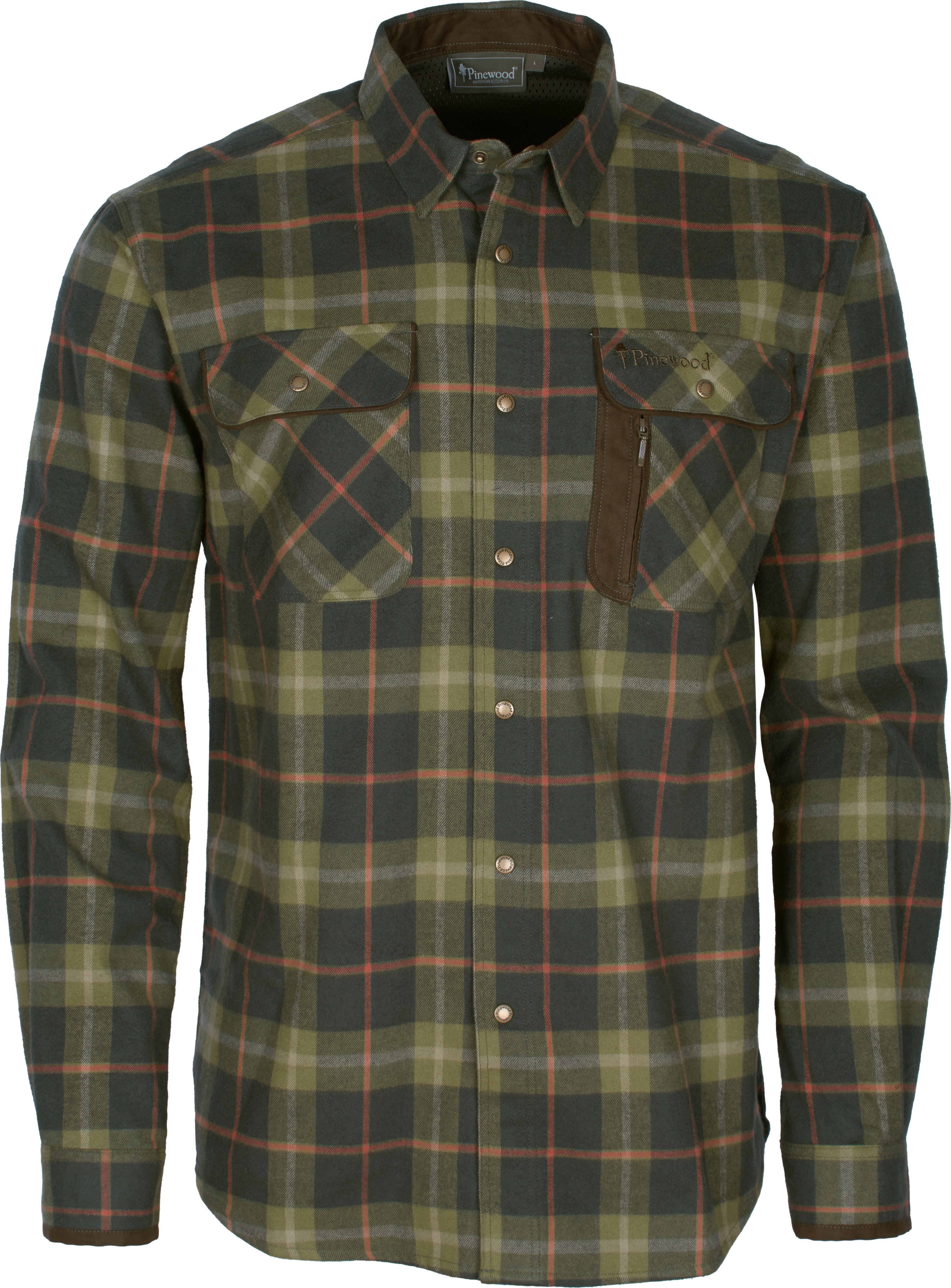 Pinewood Men’s Cornwall Shirt H.Olive/Terracotta