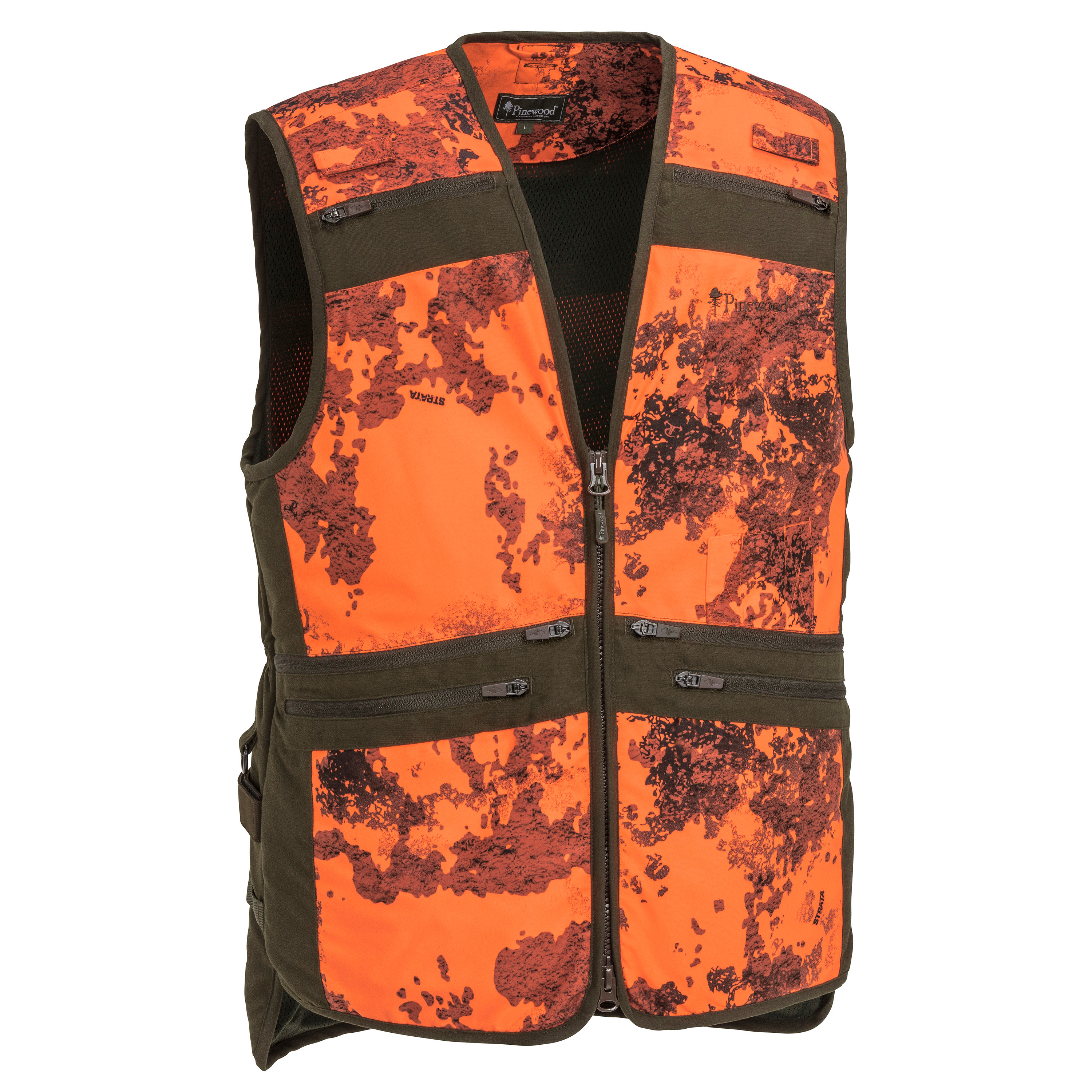 Pinewood Men’s Furudal Hunter Pro Camou Vest Strata Blaze/Suede Brown