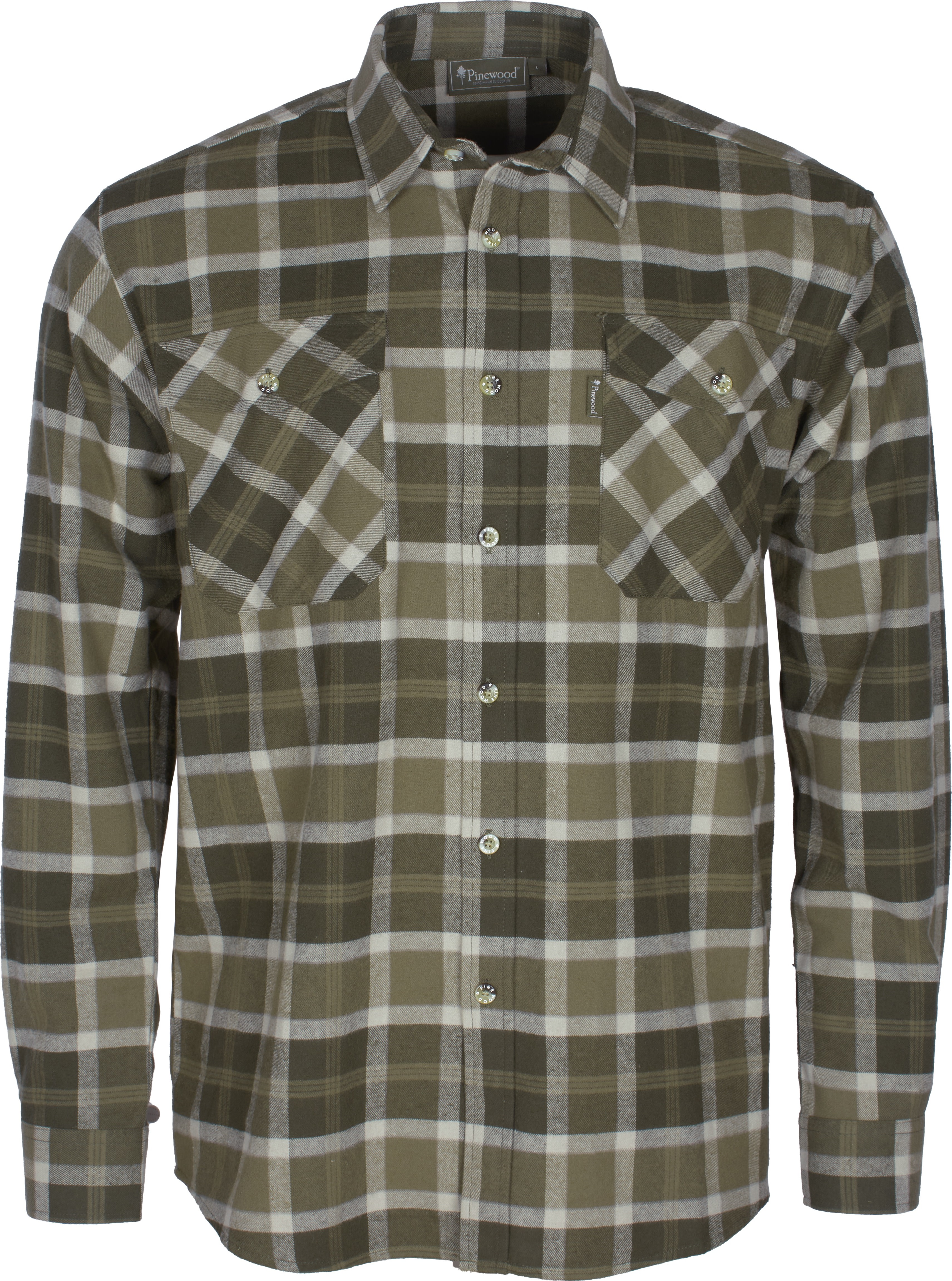 Pinewood Men’s Härjedalen Shirt Moss Green/Hunting Olive