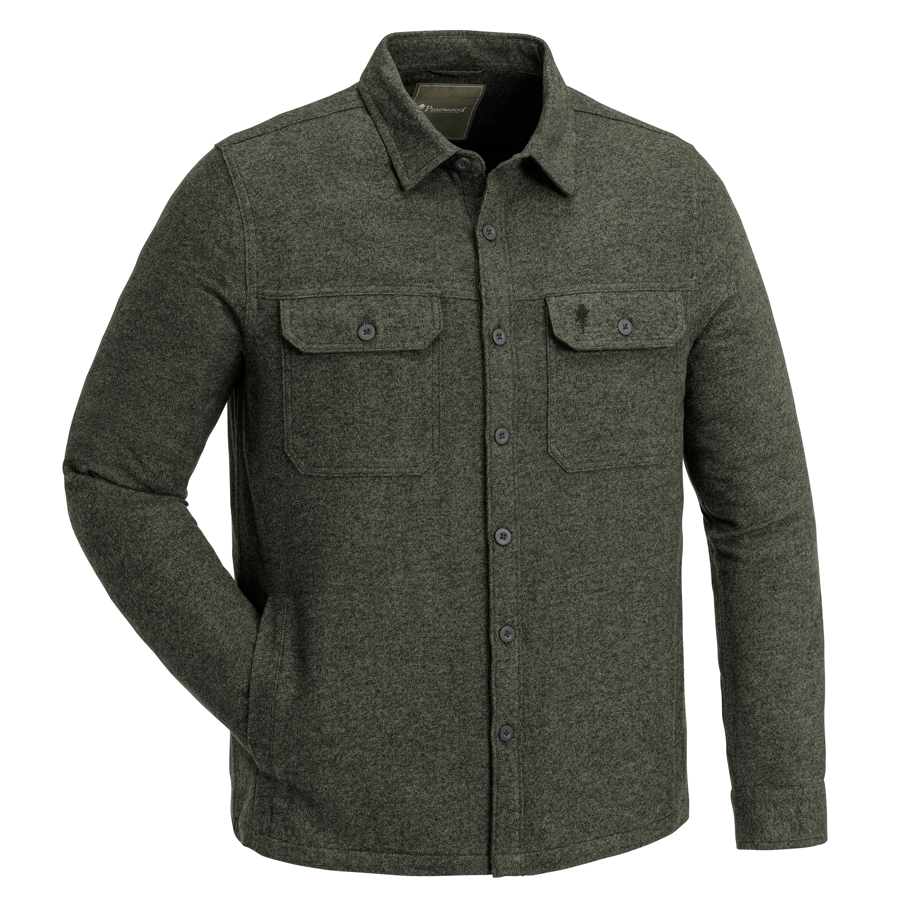 Pinewood Men’s Värnamo Overshirt D.Green Mel