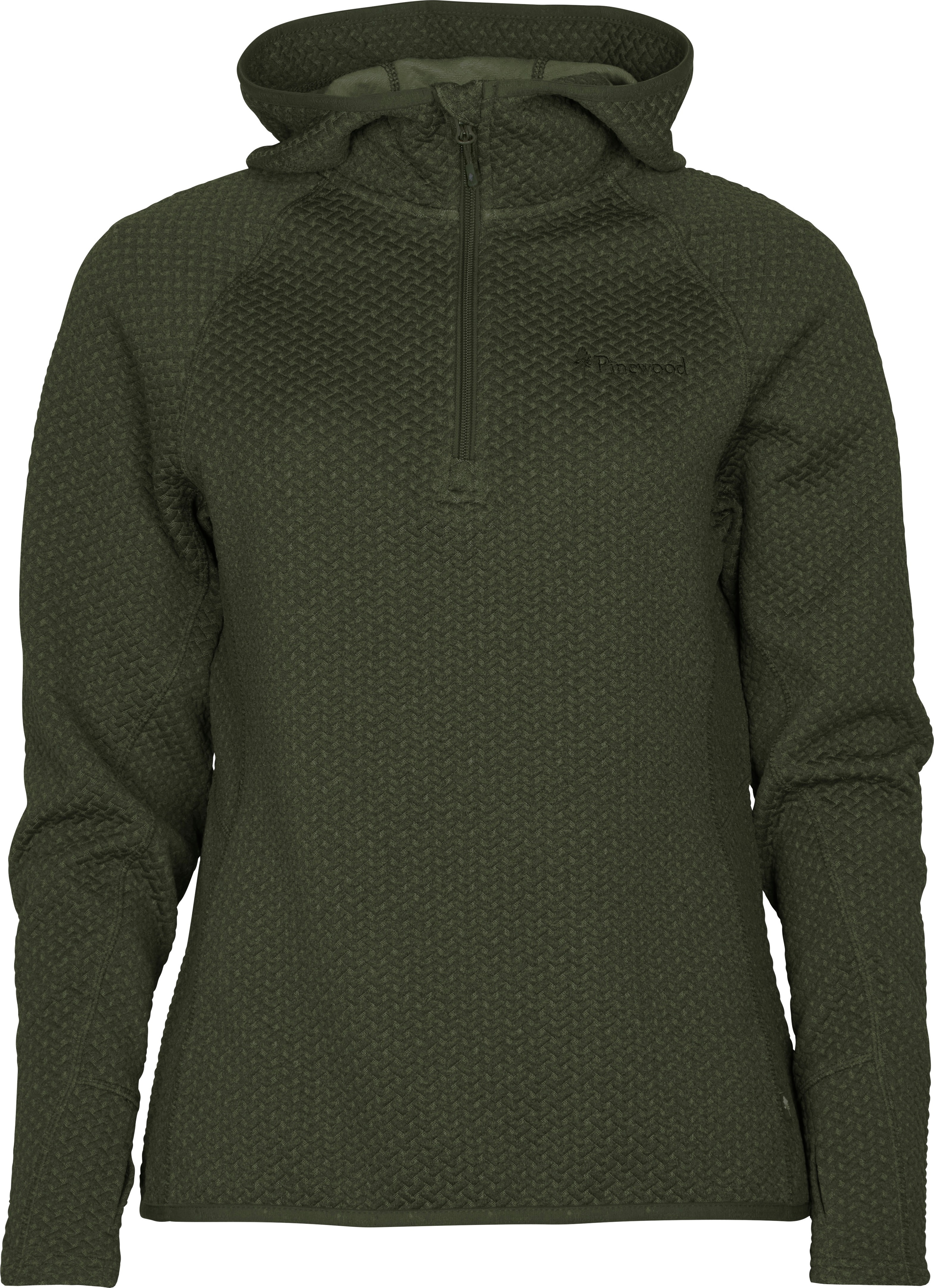 Pinewood Women’s Everyday Travel Hoodie Dark Green Melange