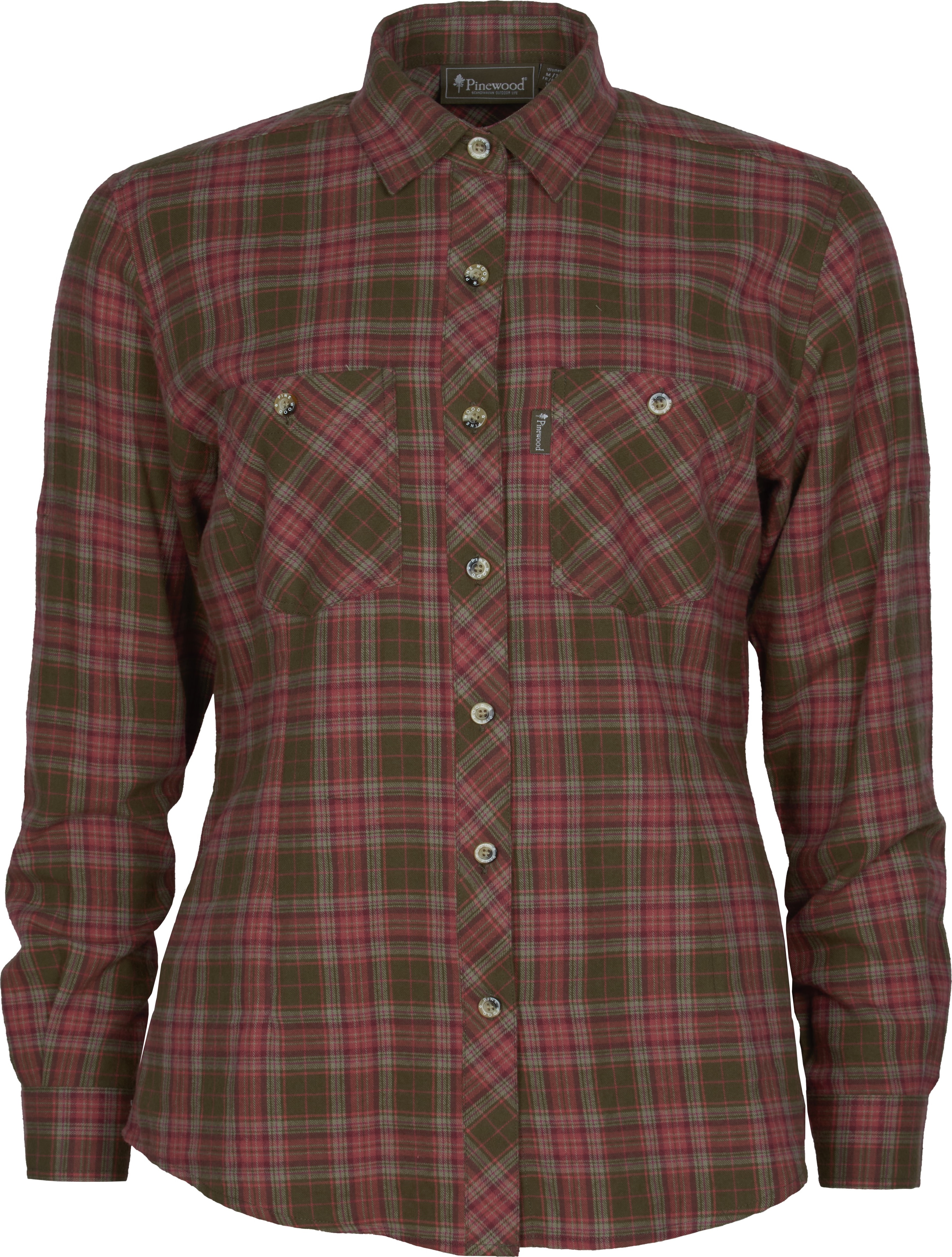 Pinewood Women’s Felicia Shirt Dark Mossgreen/Rusty Pink