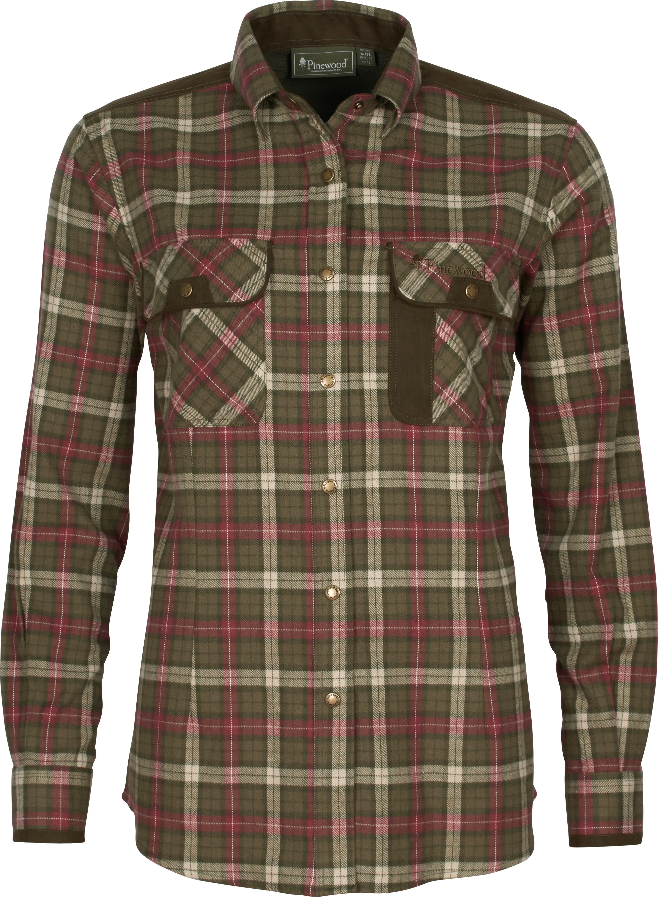 Pinewood Women’s Prestwick Exclusive Shirt Hunter Olive/Plum