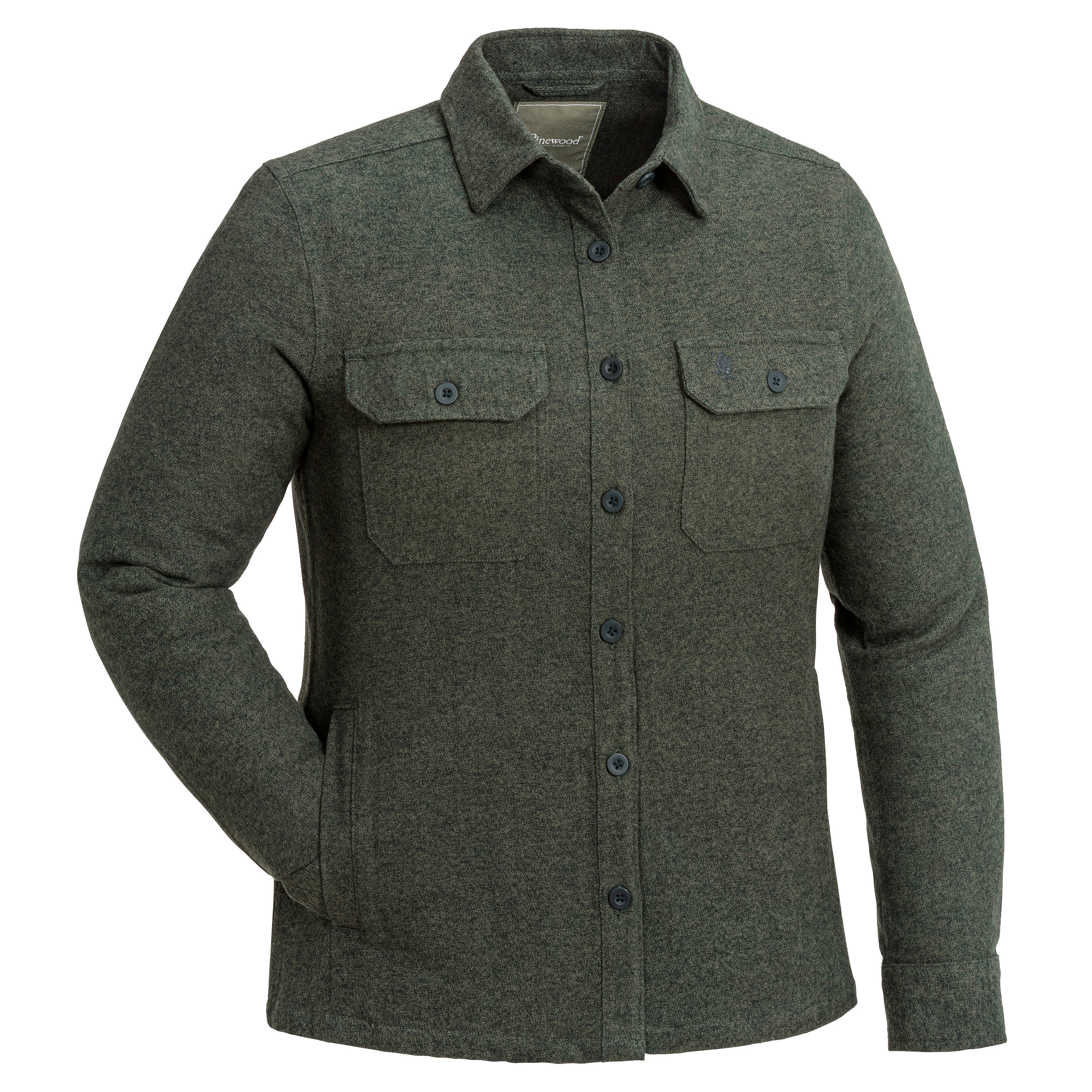 Pinewood Women’s Värnamo Overshirt D.Green Mel