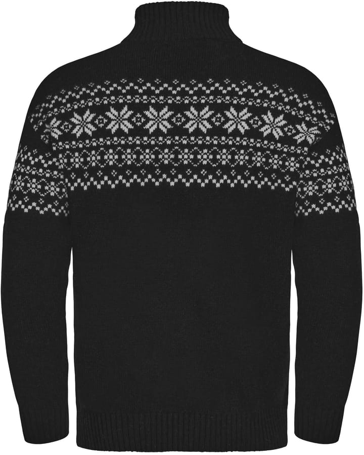 Gridarmor Men's Snøkrystall Half Zip Ullgenser Black/White Gridarmor