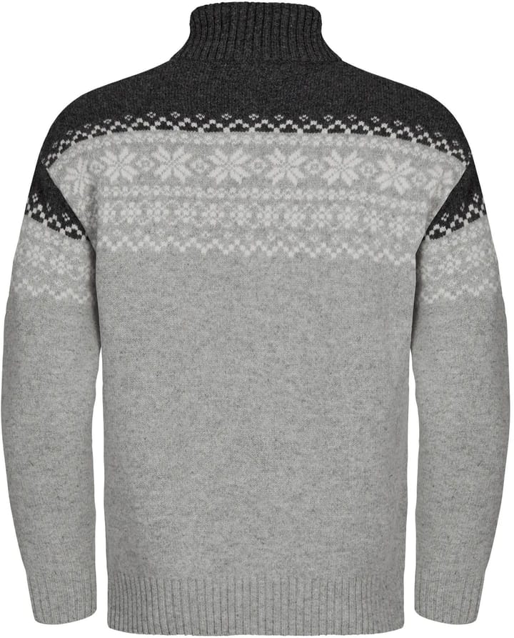 Gridarmor Men's Snøkrystall Half Zip Ullgenser Light Grey/Dark Grey/White Gridarmor