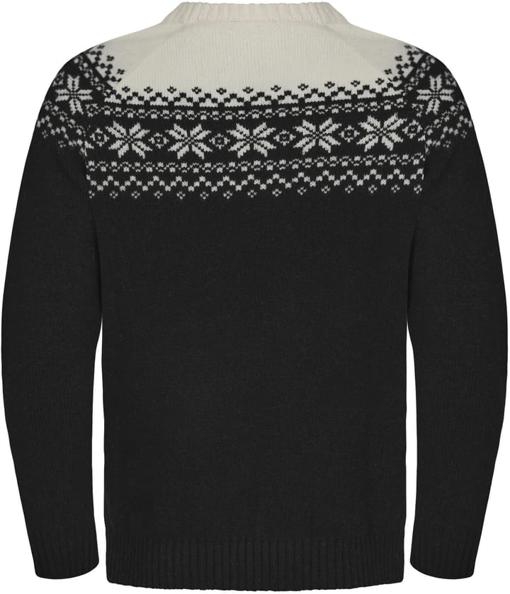 Gridarmor Men's Snøkrystall Round Neck Ullgenser Black/White Gridarmor