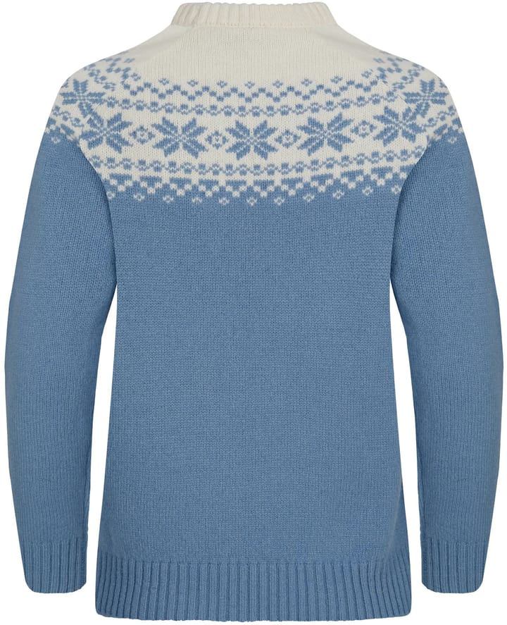 Gridarmor Women’s Snøkrystall Round Neck Ullgenser Light Blue/White Gridarmor