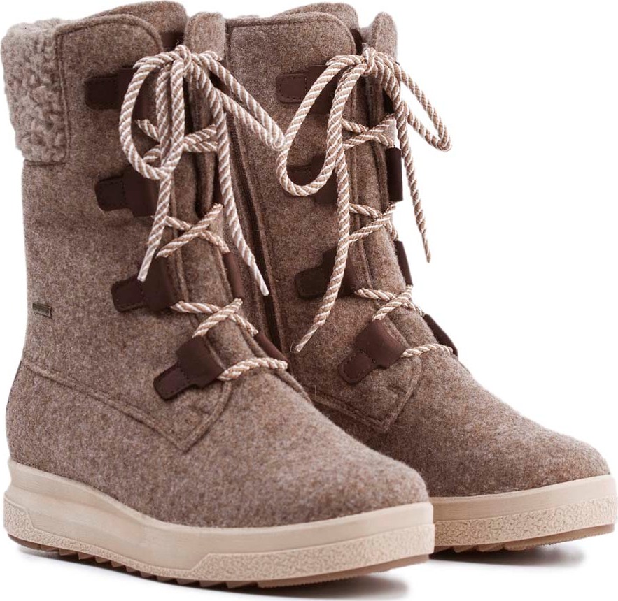 Pomar Women’s Reki Gore-Tex Felt Boot Sand Felt/Bark Waxy Leather