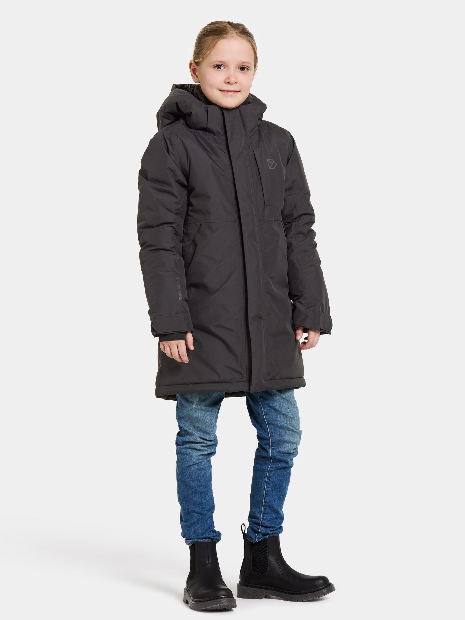 Didriksons Kids' Porfyr Parka Black