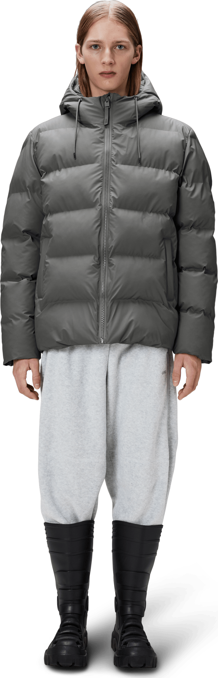 Rains Unisex Alta Puffer Jacket Grey Rains