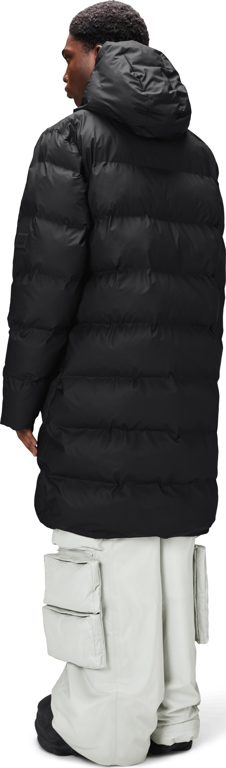 Rains Unisex Alta Long Puffer Jacket Black Rains