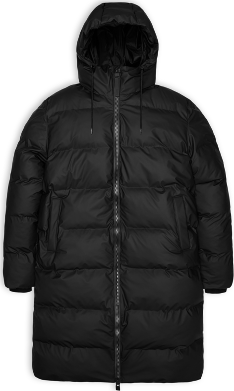 Rains Unisex Alta Long Puffer Jacket Black