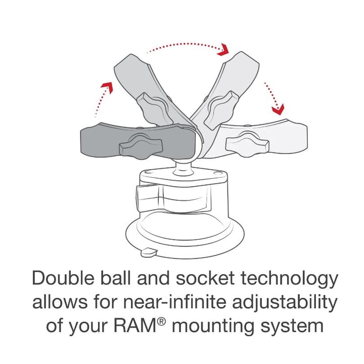 RAM Mounts Ram Mounts Suction Mount Ram X-Grip Mobilholder Med Sugekoppfeste RAM Mounts