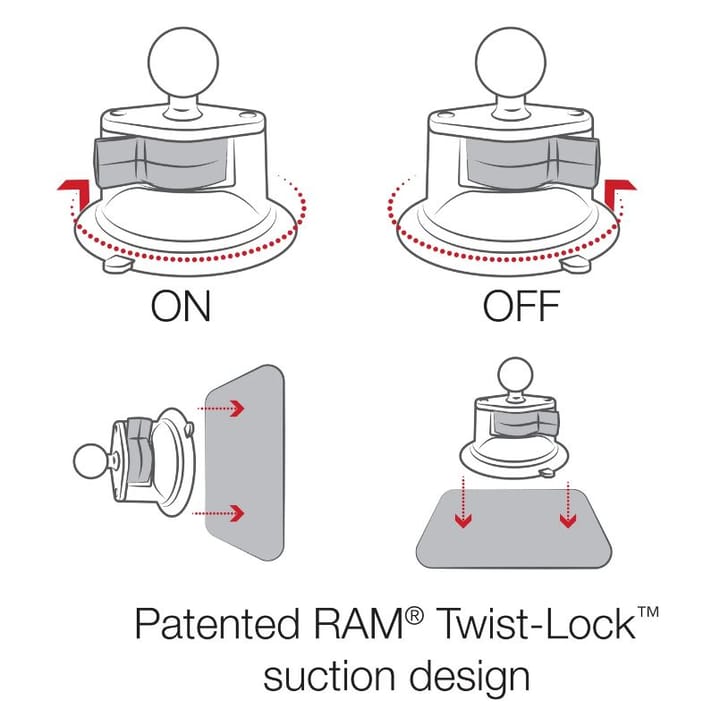 RAM Mounts Ram Mounts Suction Mount Ram X-Grip Mobilholder Med Sugekoppfeste RAM Mounts