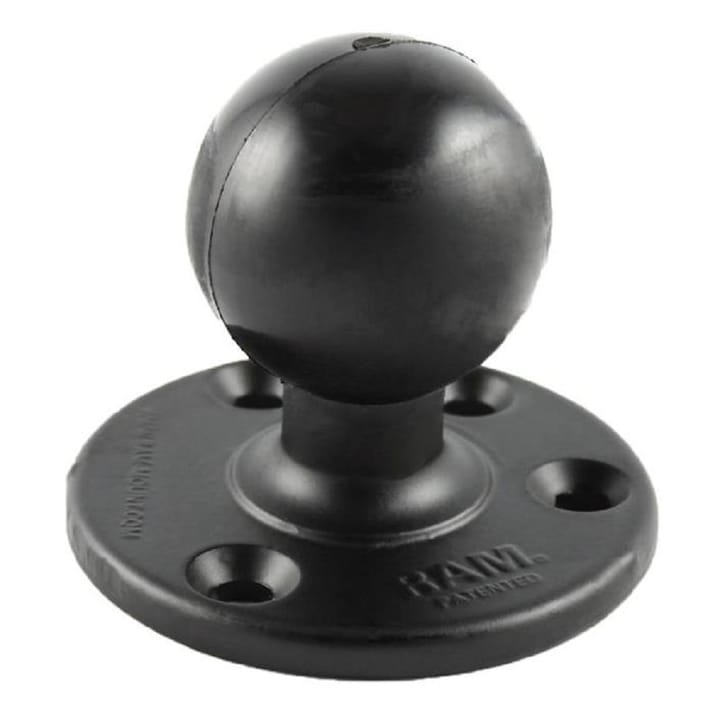 RAM Mounts Ram Large Round Plate With Ball - D Size En Adapter Til D Størrelse RAM Mounts