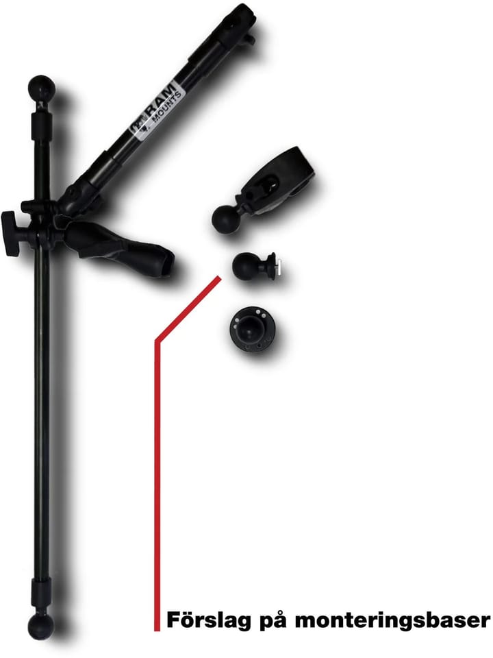 RAM Mounts Ram Kayak 360 Live Pole Mount Justerbart Feste Til Live-Givere C-Kule RAM Mounts