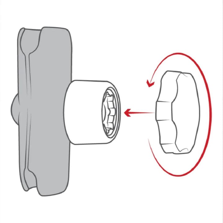 RAM Mounts Ram Pin-Lock Security Knob For C Socket Strammer Med Nøkkel Til Kulestørrelse C RAM Mounts