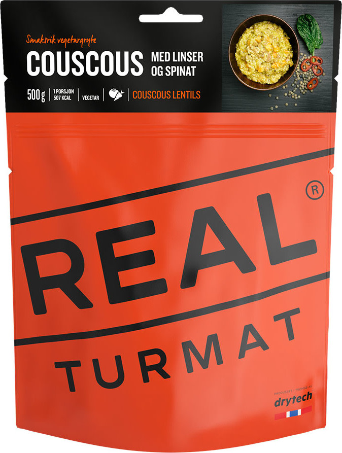 Real Turmat Coscous With Lentils And Spinach Orange