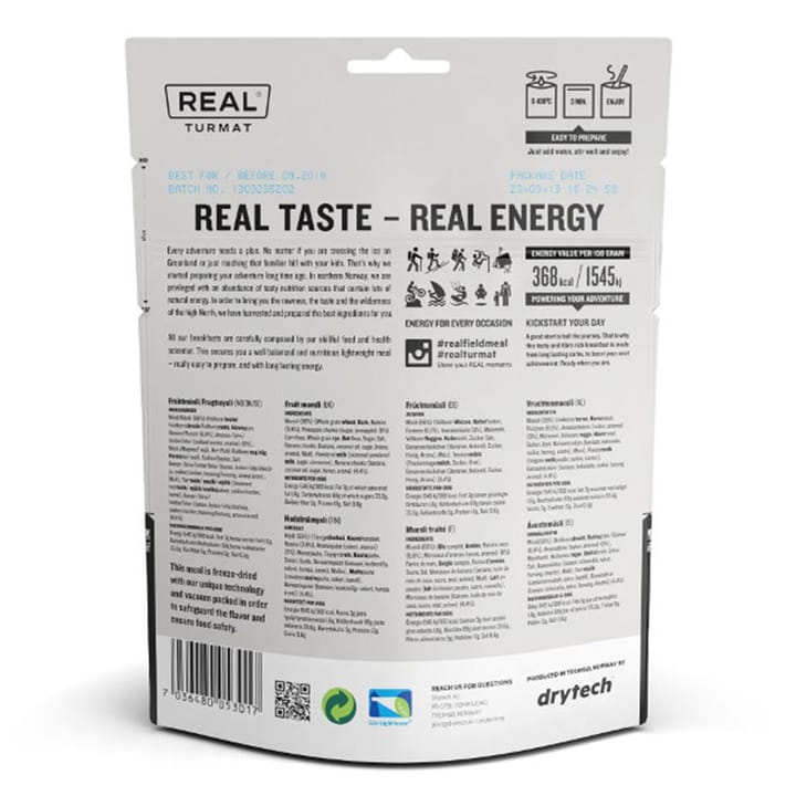 Real Turmat Fruit Muesli 350 Gr NoColour Real Turmat