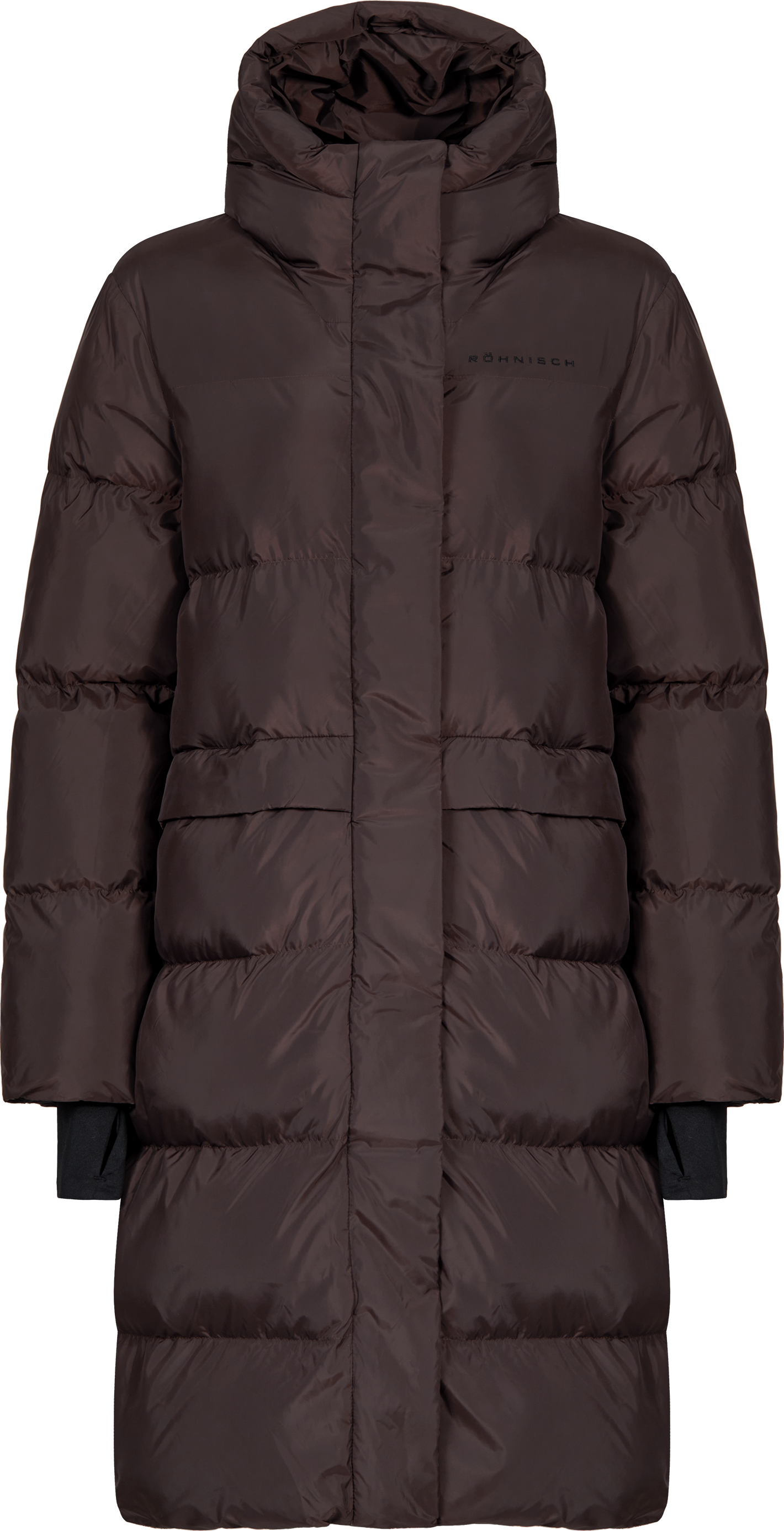 Röhnisch Women’s Reign Hood Coat Seal Brown