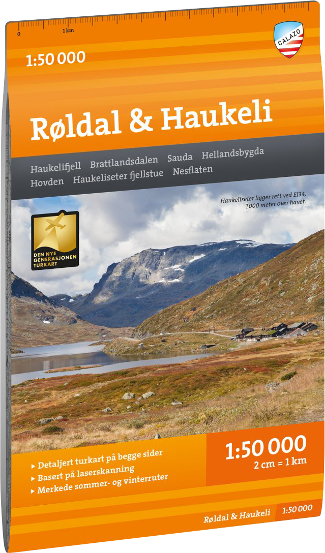 Calazo förlag Turkart Røldal & Haukeli 1:50.000 NoColour