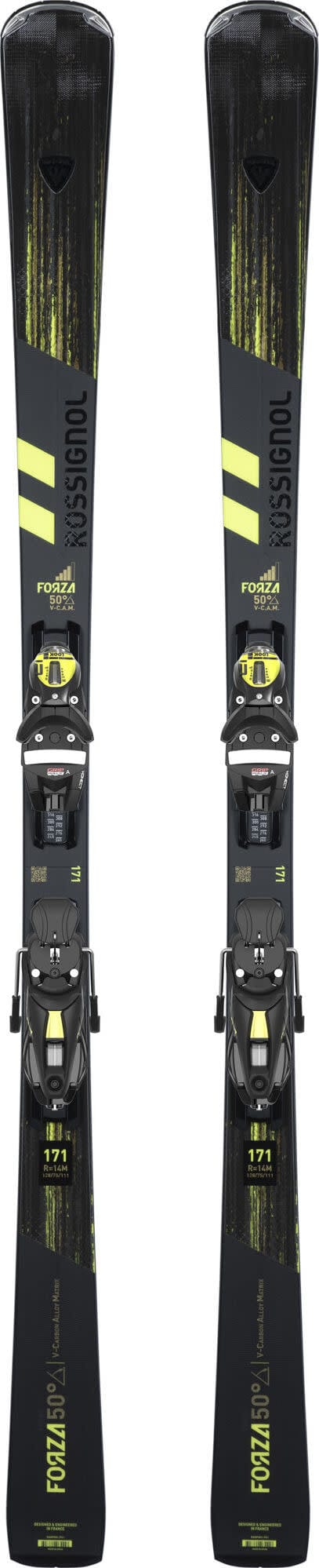 Rossignol Men's On Piste Skis Forza 50D V-Cam Konect + NX 12 Konect GW B80 BLK Yellow Black Rossignol