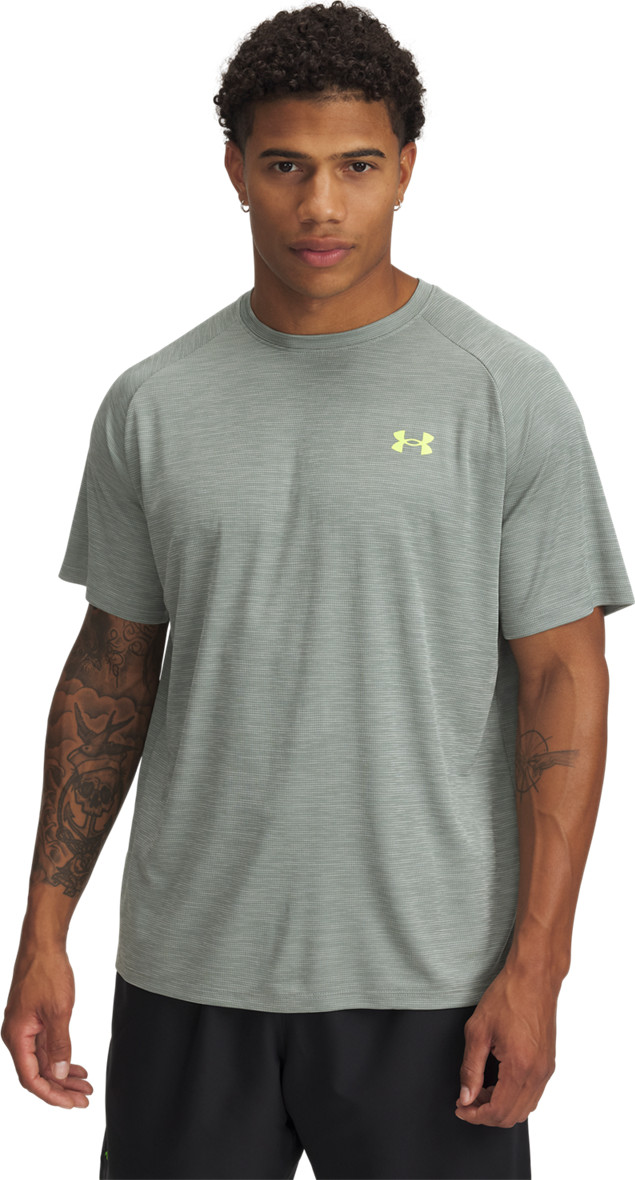 Under Armour Men's UA Tech Textured Short Sleeve Silica Green, XXL