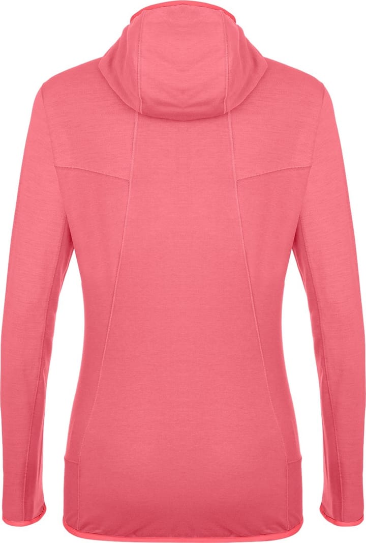 Salewa Women's Light Micro Polarlite Full Zip Hooded Jacket Calypso Coral Mel Salewa