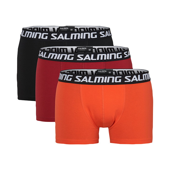 Salming Men’s Abisko Boxer 3-Pack Black/Red/Orange