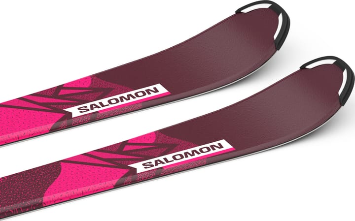 Salomon Junior Ski Set L Lux M + L6 GW J2 80 PM Bordeau/Pink Salomon