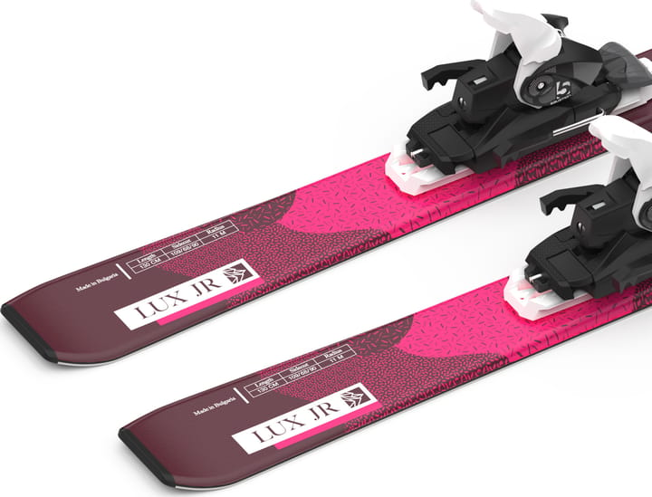 Salomon Junior Ski Set L Lux S + C5 GW J75 PM Bordeau/Pink Salomon