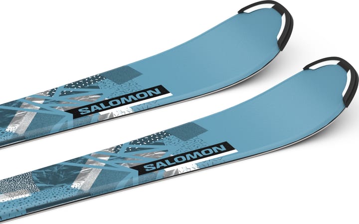 Salomon Junior Ski Set L QST S + C5 GW J75 PM Blue/Grey Salomon